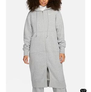 NIKE Gray Hooded Long Full Zip Pheonix Sweatshirt Jacket  XXL